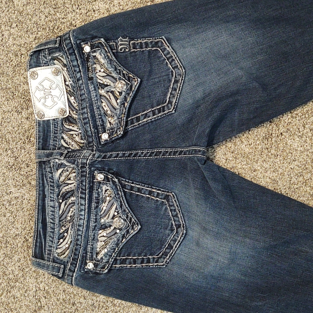Miss Me Women's Boot Cut Jeans Size 29W/32L - Picture 3 of 8